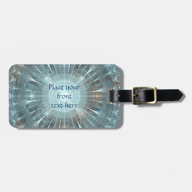 Christmas Cathedral Window Luggage Tag (Front Horizontal)