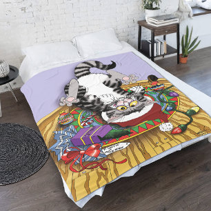 Christmas Catnip Cat Fleece Blanket