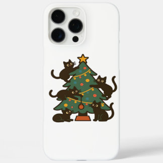 Christmas Cats Around The Tree Holiday Classic iPhone 16 Pro Max Case