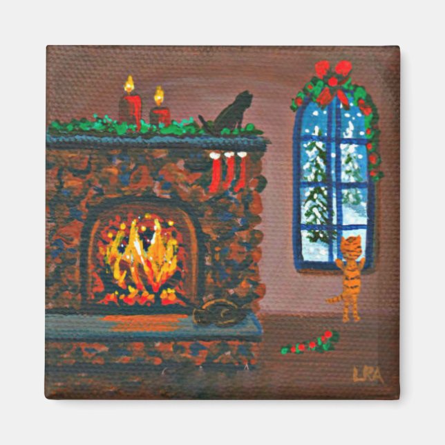 Christmas Cats Creationarts Magnet (Front)