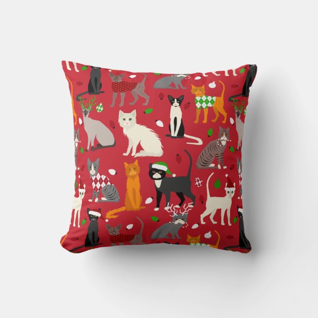 Christmas Cats Cushion (Front)