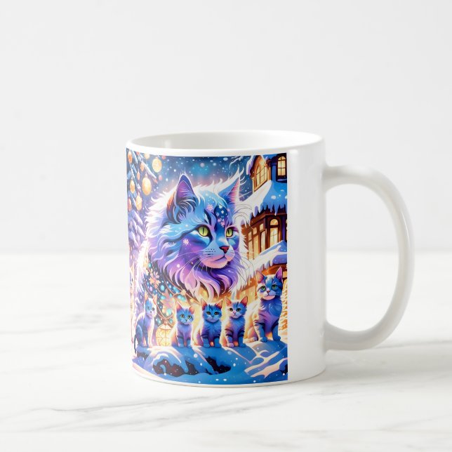 Christmas Cats Display Coffee Mug (Right)