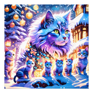 Christmas Cats Display Photo Print
