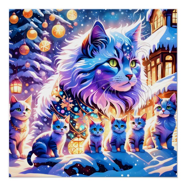 Christmas Cats Display Poster (Front)