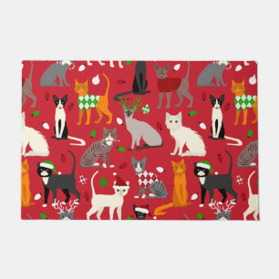 Christmas Cats Doormat