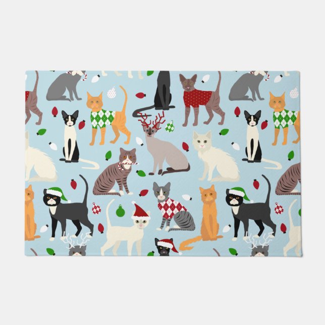 Christmas Cats Doormat (Front)