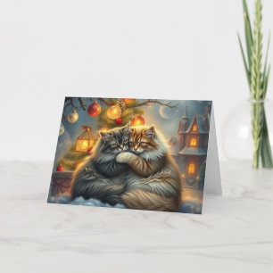 Christmas Cats Greetings Card