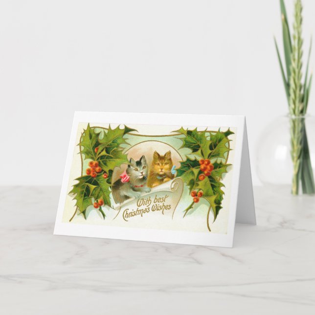 Christmas cats holiday card (Front)