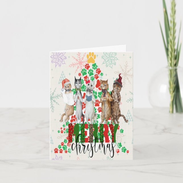 Christmas Cats Holiday Card (Front)