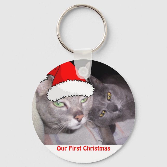 Christmas Cats Key Ring (Front)
