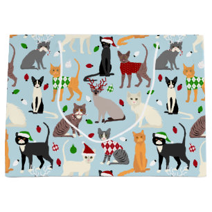 Christmas Cats Large Gift Bag