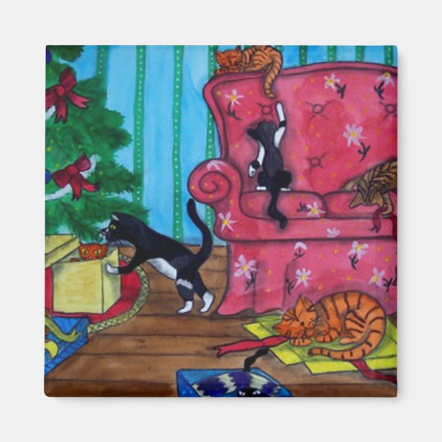 Christmas Cats Magnet (Front)