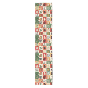 Christmas Cats Patchwork Holiday Short Table Runner