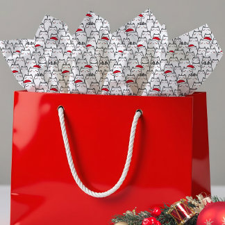 Christmas Cats Pattern Tissue Paper