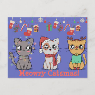 Christmas Cats Postcard
