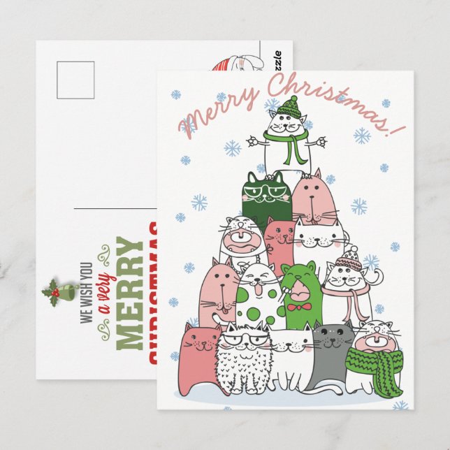 Christmas Cats Postcard (Front/Back)
