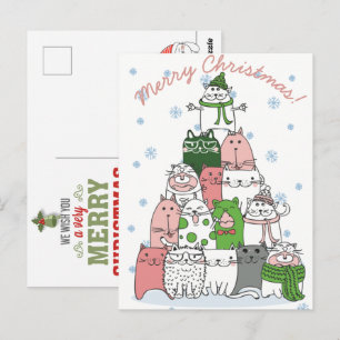 Christmas Cats Postcard
