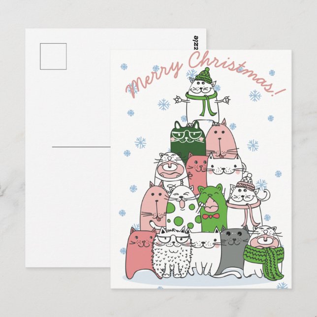 Christmas Cats Postcard (Front/Back)