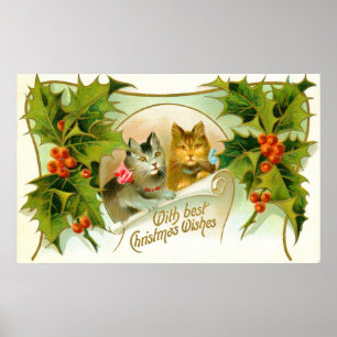 Christmas cats poster