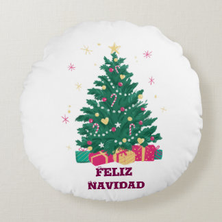 Christmas Cats Round Cushion