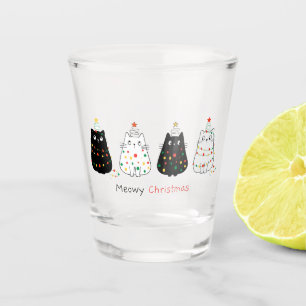 Christmas Cats Shot Glass
