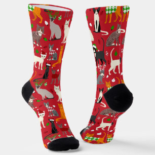 Christmas Cats Socks