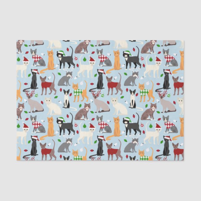 Christmas Cats Tissue Paper (Front)