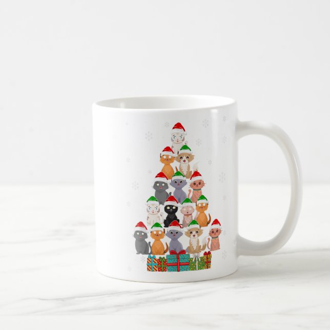 Christmas Cats Xmas Meow Christmas  Coffee Mug (Right)