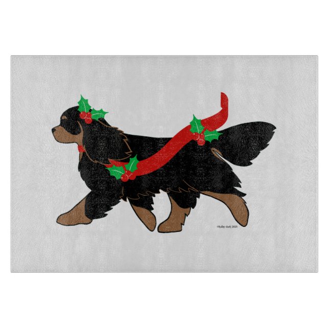 Christmas Cavalier Cutting Board (Front)