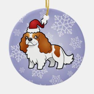 Christmas Cavalier King Charles Spaniel Ceramic Tree Decoration