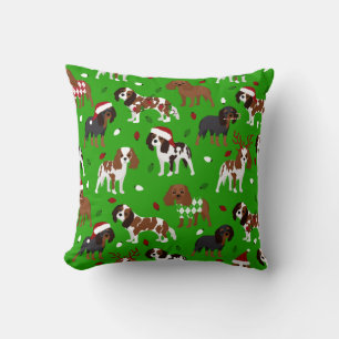 Christmas Cavalier King Charles Spaniel Cushion