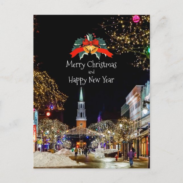 Christmas Celebration, bright lights and baubles Postcard (Front)