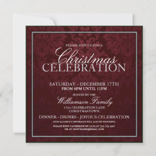 Christmas Celebration Dinner Party Invitation