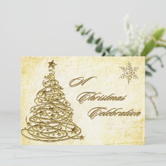 Christmas Celebration Invitation Card (Standing Front)