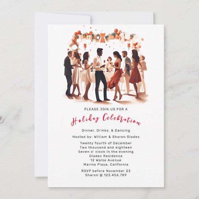 Christmas Celebration Party Invitation (Front)