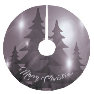Christmas Celebration Pink Trees Purple Elegant Brushed Polyester Tree Skirt
