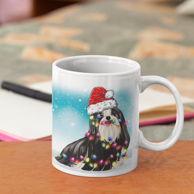 Christmas Celebration Santa Claus Shih tzu Pet Dog Coffee Mug (Creator Uploaded)