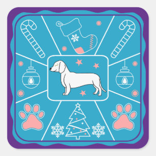 Christmas celebration square sticker
