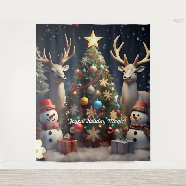 "Christmas Celebration Time" Tapestry (Front)