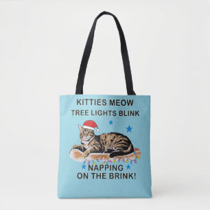 Christmas celebration tote bag