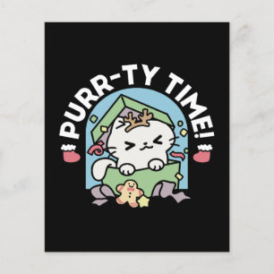 Christmas Celebration with Purr-ty Time Cat Flyer