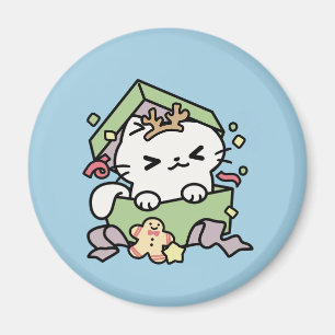 Christmas Celebration with Purr-ty Time Cat Magnet