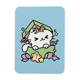 Christmas Celebration with Purr-ty Time Cat Magnet