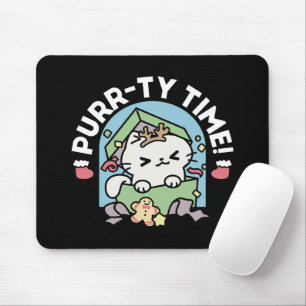 Christmas Celebration with Purr-ty Time Cat Mouse Mat