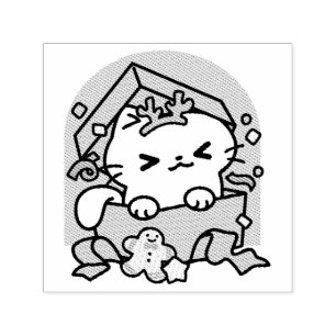 Christmas Celebration with Purr-ty Time Cat Self-inking Stamp