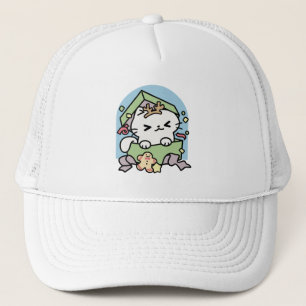 Christmas Celebration with Purr-ty Time Cat Trucker Hat