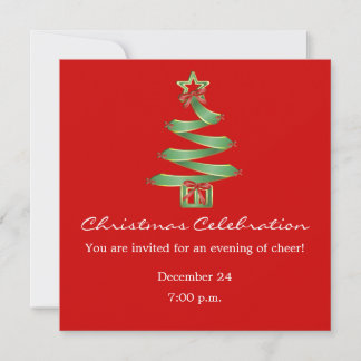 Christmas Celebration X-Mas Tree Invitation