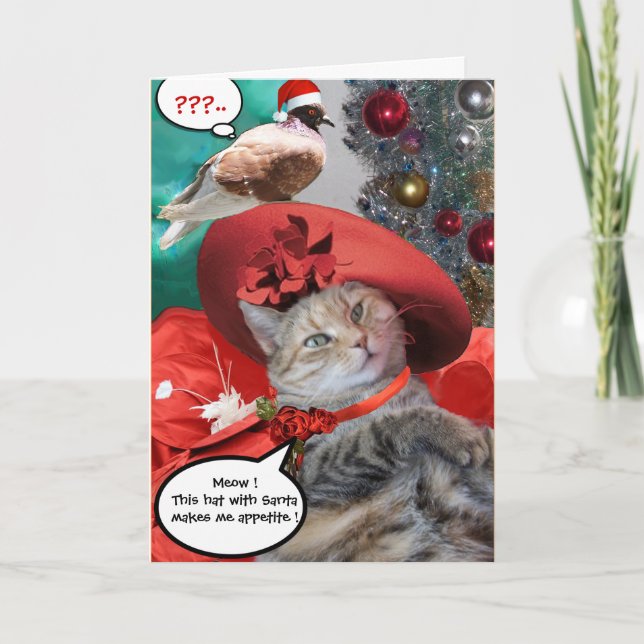 CHRISTMAS CELEBRATIONS OF PRINCESS TATUS CAT HOLIDAY CARD (Front)