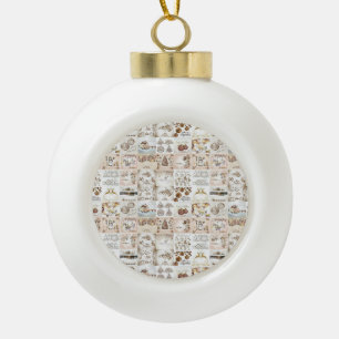 Christmas Ceramic Ball Ornament