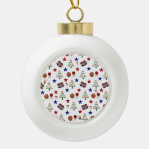 Christmas Ceramic Ball Ornament